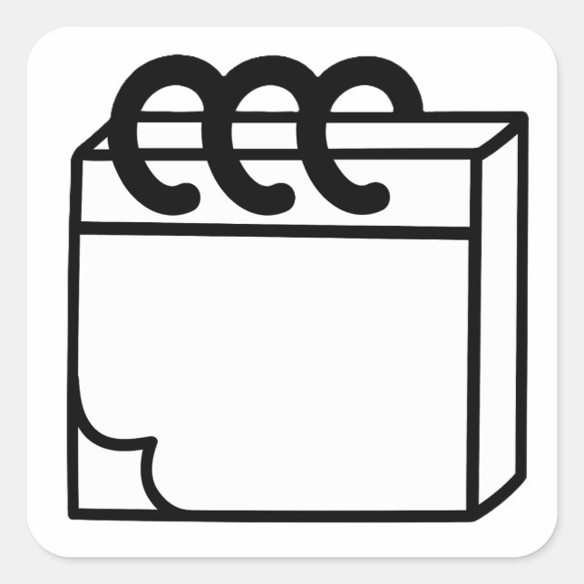 Adesivo Quadrado Notas do Planejador (Frente)