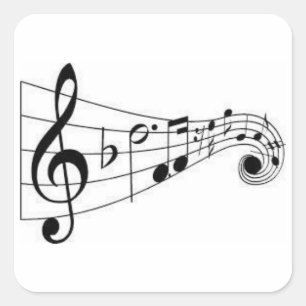 ADESIVO QUADRADO NOTAS MUSICAIS - ADOLESCENTE DO AMOR DE MÚSICA