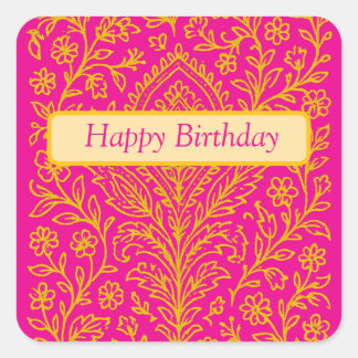 Adesivo Quadrado Notebook Impressão Floral de Paisley Cute Personal