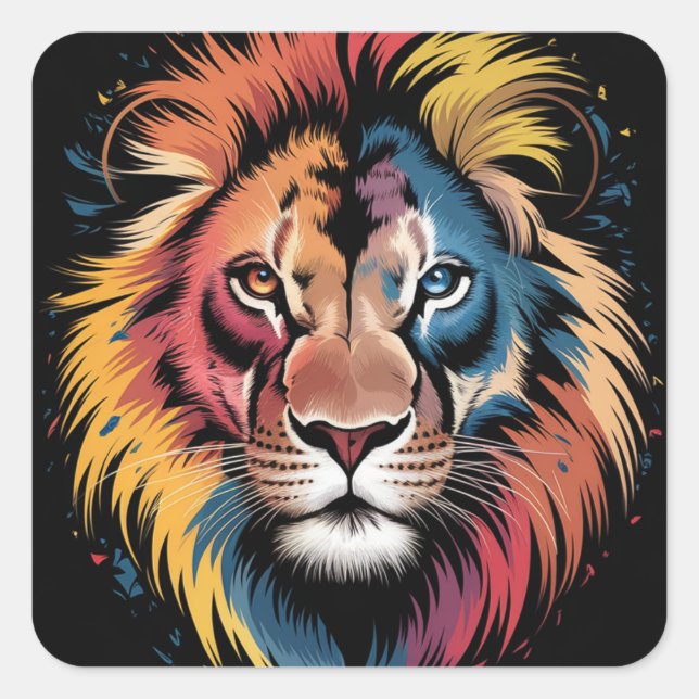 Adesivo Quadrado Notebooks Espirais Lion (Frente)