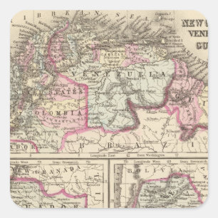 Adesivo Quadrado Nova Granada, Venezuela, Guiana