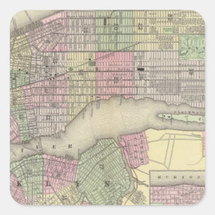 Adesivo Quadrado Nova Iorque, Brooklyn 2