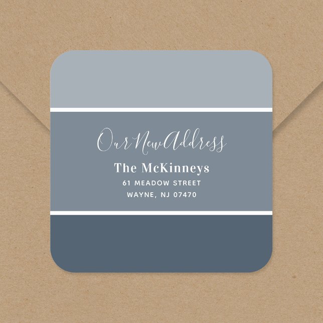 Adesivo Quadrado Nova morada da amostra de pintura do marinho (Criador carregado)