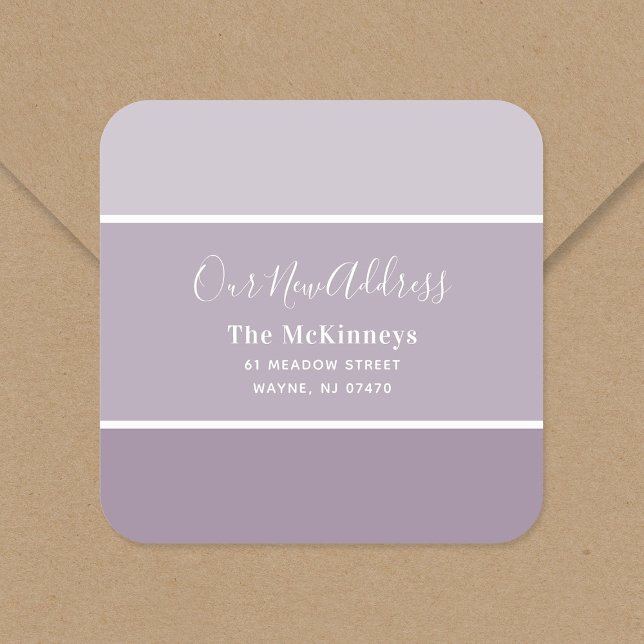 Adesivo Quadrado Nova morada da amostra de pintura roxa (Criador carregado)