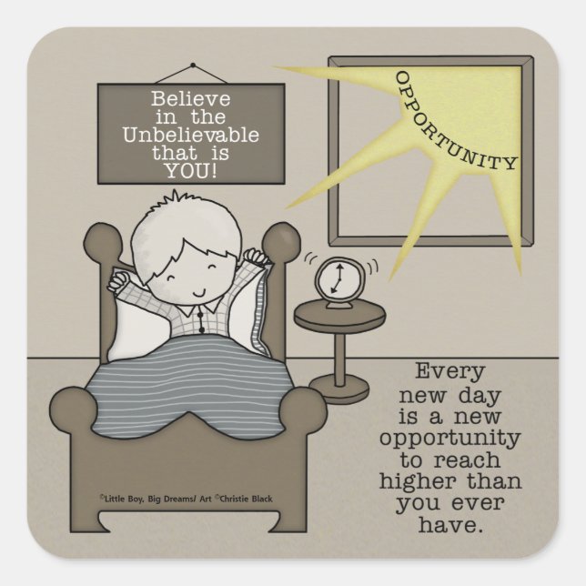 Adesivo Quadrado Nova Oportunidade (Frente)