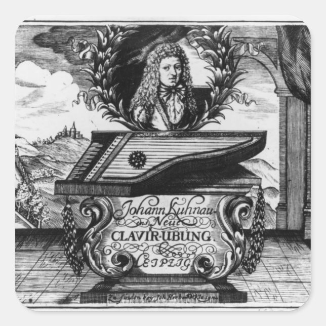 Adesivo Quadrado Nova Prática de Piano, 1689 (Frente)