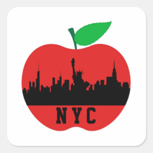Adesivo Quadrado Nova York A Grande Maçã - Estado de Nova York