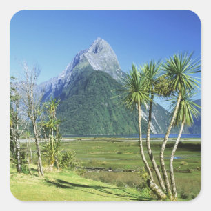 Adesivo Quadrado Nova Zelândia, Ilha Sul, Pico Mitre,