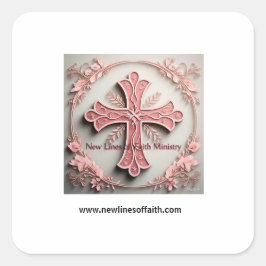 Adesivo Quadrado Novas Linhas de Fé 2025