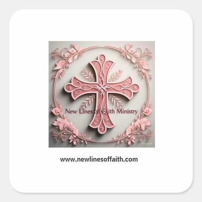 Adesivo Quadrado Novas Linhas de Fé 2025 (Frente)