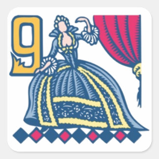 Adesivo Quadrado Nove Mulheres Dançando