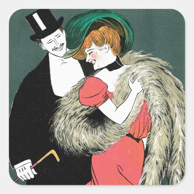 Adesivo Quadrado Novita Per Signora ~ E.A. Mele co. (Frente)