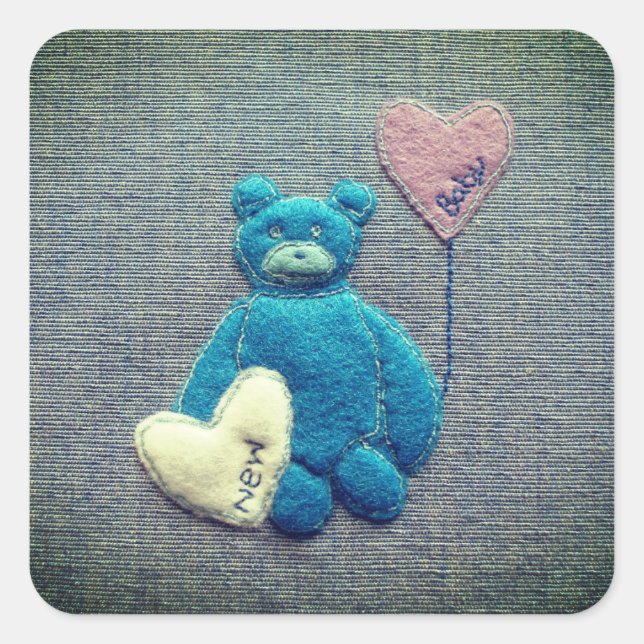 Adesivo Quadrado Novo bebê (Frente)