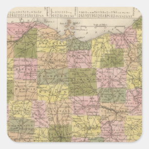 Adesivo Quadrado Novo Mapa De Ohio