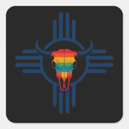 Adesivo Quadrado Novo México Azul