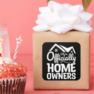 Adesivo Quadrado Novo proprietário Somos Oficialmente Proprietários