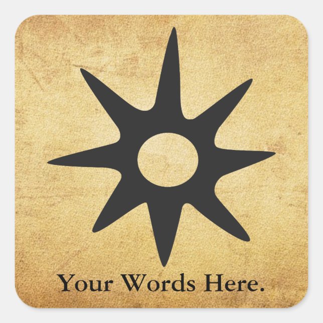 Adesivo Quadrado NSOROMMA | Símbolo de garantia | Presença de Deus (Frente)