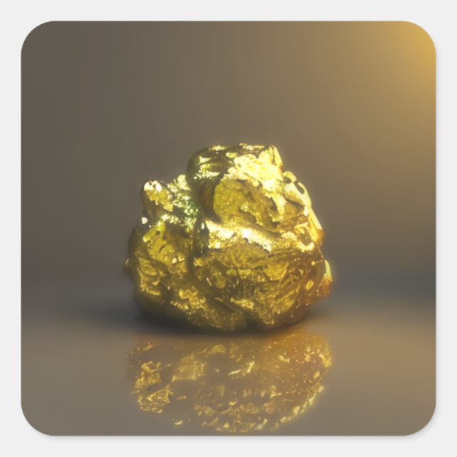 Adesivo Quadrado nugget ouro (Frente)