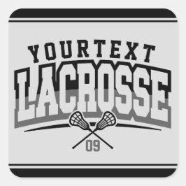 Adesivo Quadrado Número da Equipe do NOME ADD do Jogador de Lacross