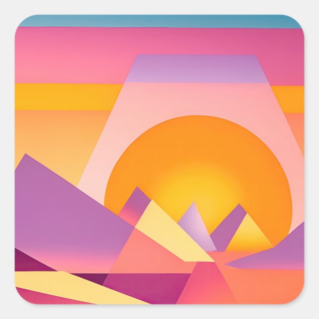 ADESIVO QUADRADO NÚMERO DE LANDSCAPE NEO GEO (Frente)