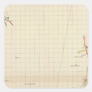 Adesivo Quadrado Número dos mapas de mina de Comstock mim