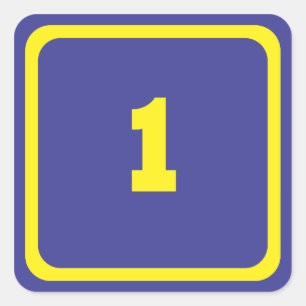 Adesivo Quadrado número um