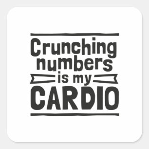 Adesivo Quadrado Números de Batida É Meu Cardio