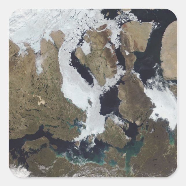 Adesivo Quadrado Nunavut, Canadá (Frente)