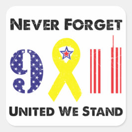 Adesivo Quadrado Nunca Esqueçamos 9 11 Unidos