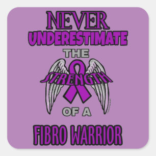 Adesivo Quadrado Nunca… guerreiro fibro