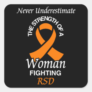 Adesivo Quadrado Nunca Subestimar/Fita/Mulher...RSD