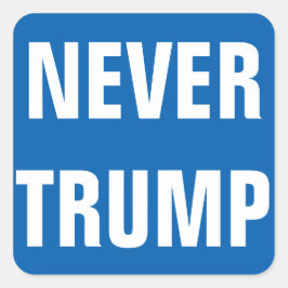 Adesivo Quadrado NUNCA TRUNFO customizável para o presidente 2016