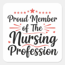 Adesivo Quadrado Nursing is a Work of Heart Ornate Decorative