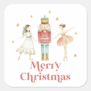 Adesivo Quadrado Nutcracker Ballet de Inverno Natal