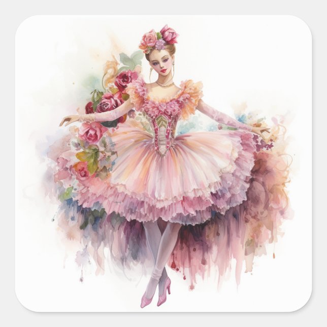 Adesivo Quadrado Nutcracker Ballet,Waltz of the Flowers  (Frente)