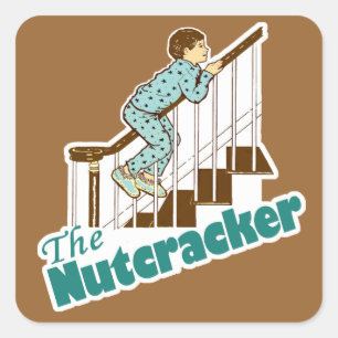 Adesivo Quadrado Nutcracker engraçado do Natal
