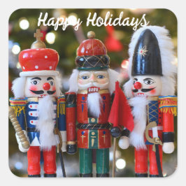 Adesivo Quadrado Nutcracker Soldiers Festive Christmas Red Green