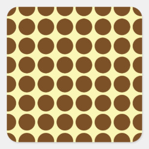 Adesivo Quadrado Nutmeg Cream Pontos Neutros com texto de nome