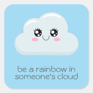 Adesivo Quadrado Nuvem