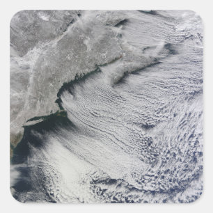 Adesivo Quadrado Nuvens através dos céus do Atlântico Norte