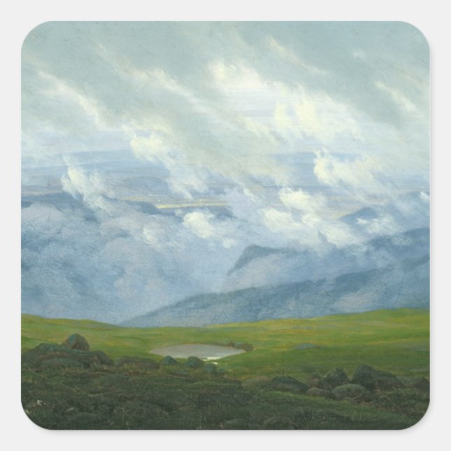 Adesivo Quadrado Nuvens de deriva (Frente)