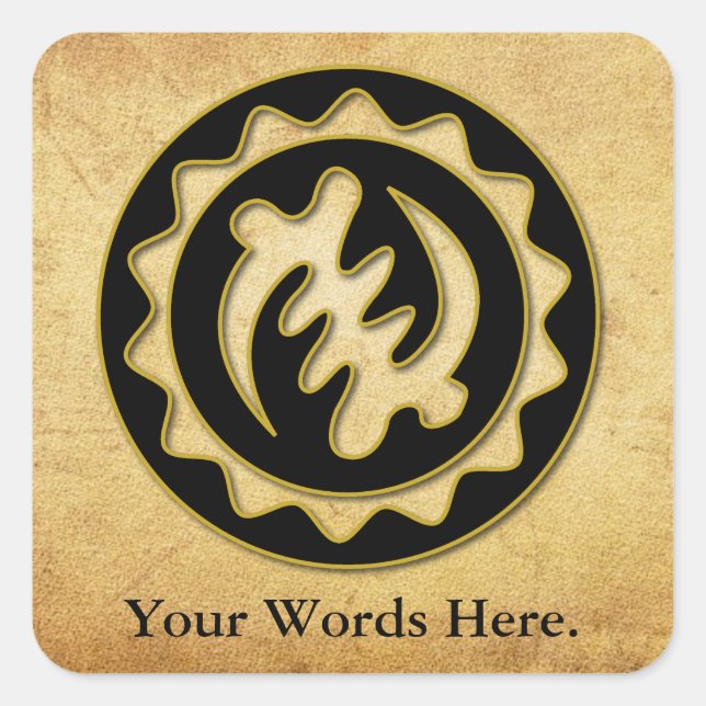 Adesivo Quadrado Nyame Ye Ohene | Deus é símbolo rei (Frente)