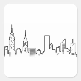 Adesivo Quadrado NYC Skyline Stickers