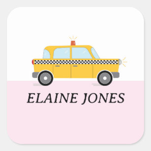 ADESIVO QUADRADO NYC TAXI