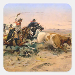 Adesivo Quadrado “O Abandonador de Rebanho” Arte Ocidental por Char
