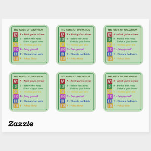 Adesivo Quadrado O ABC da Salvação