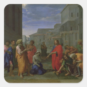 Adesivo Quadrado O adultèrio recolhido mulher, 1653