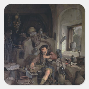 Adesivo Quadrado O alquimista, 1663