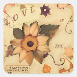 Adesivo Quadrado O amor é a resposta