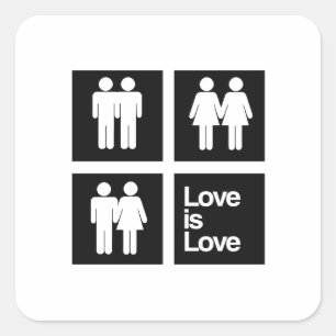 Adesivo Quadrado O Amor é Blocos de Amor